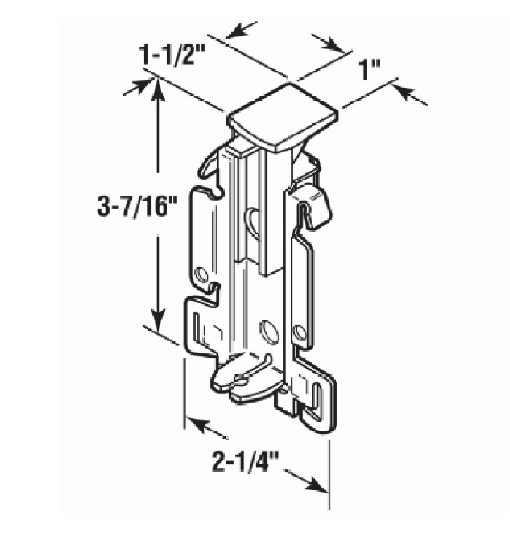 Prime Line N 6791 Top Guide Sliding Mirror Door Assembly, Plastic