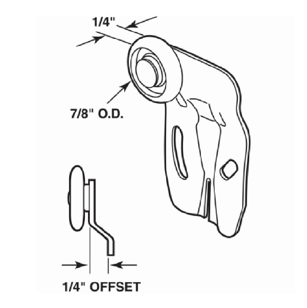 Prime-Line N 6504 Wardrobe Door Roller Assembly, 7/8 Inch