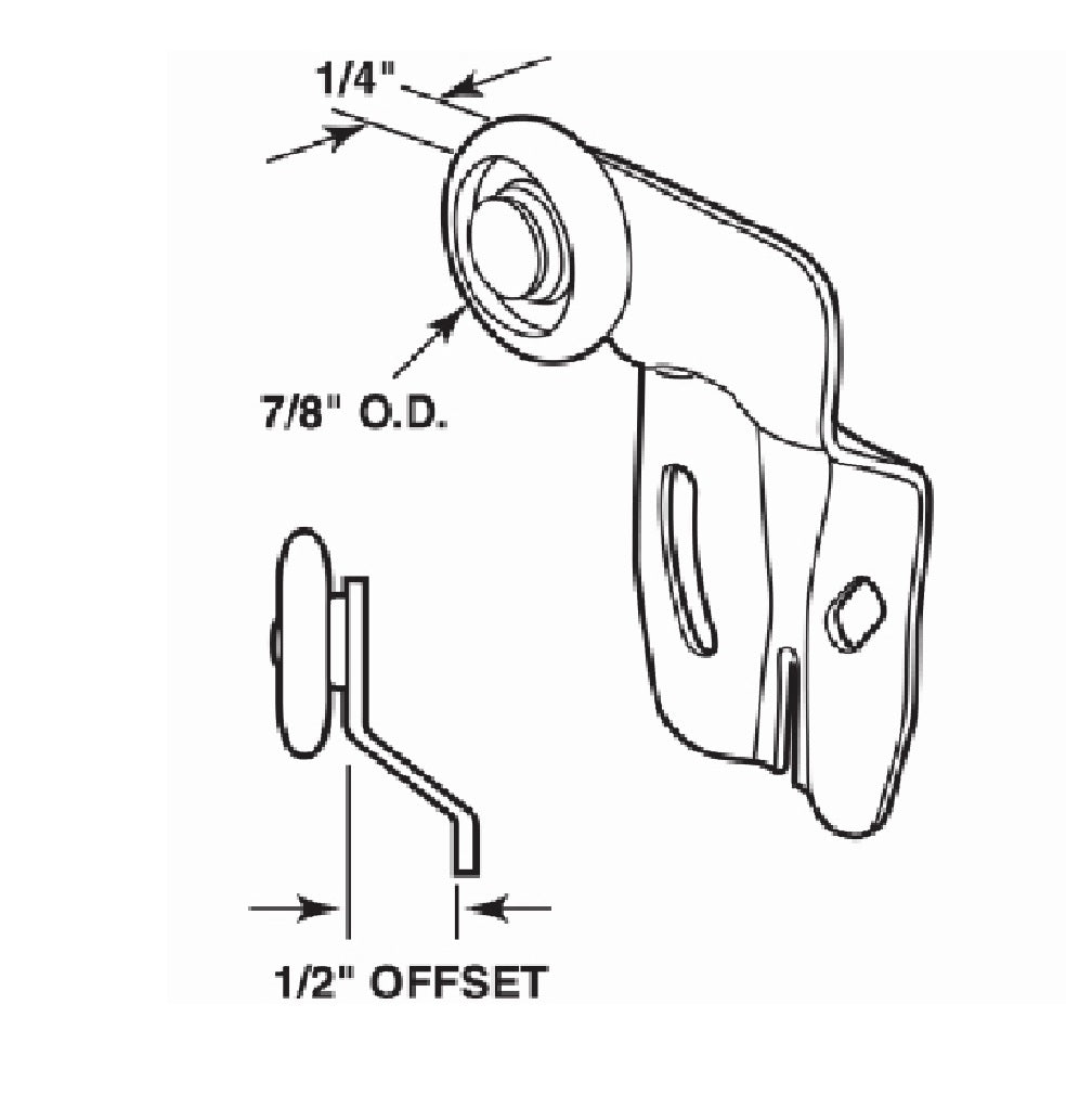 Prime-Line N 6505 Wardrobe Door Roller Assembly, 7/8 Inch