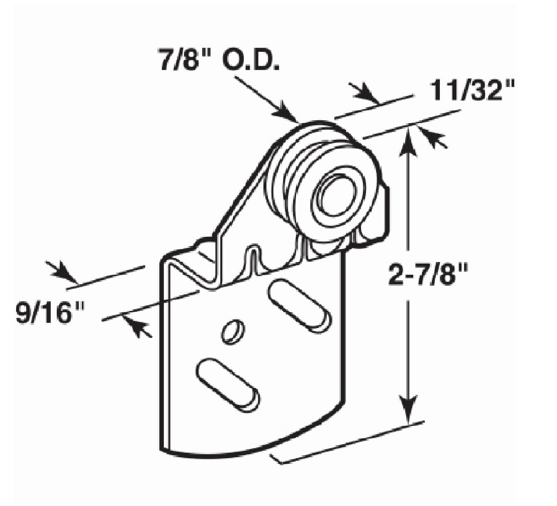 Prime-Line N 6718 Wardrobe Door Roller, 9/16 Inch