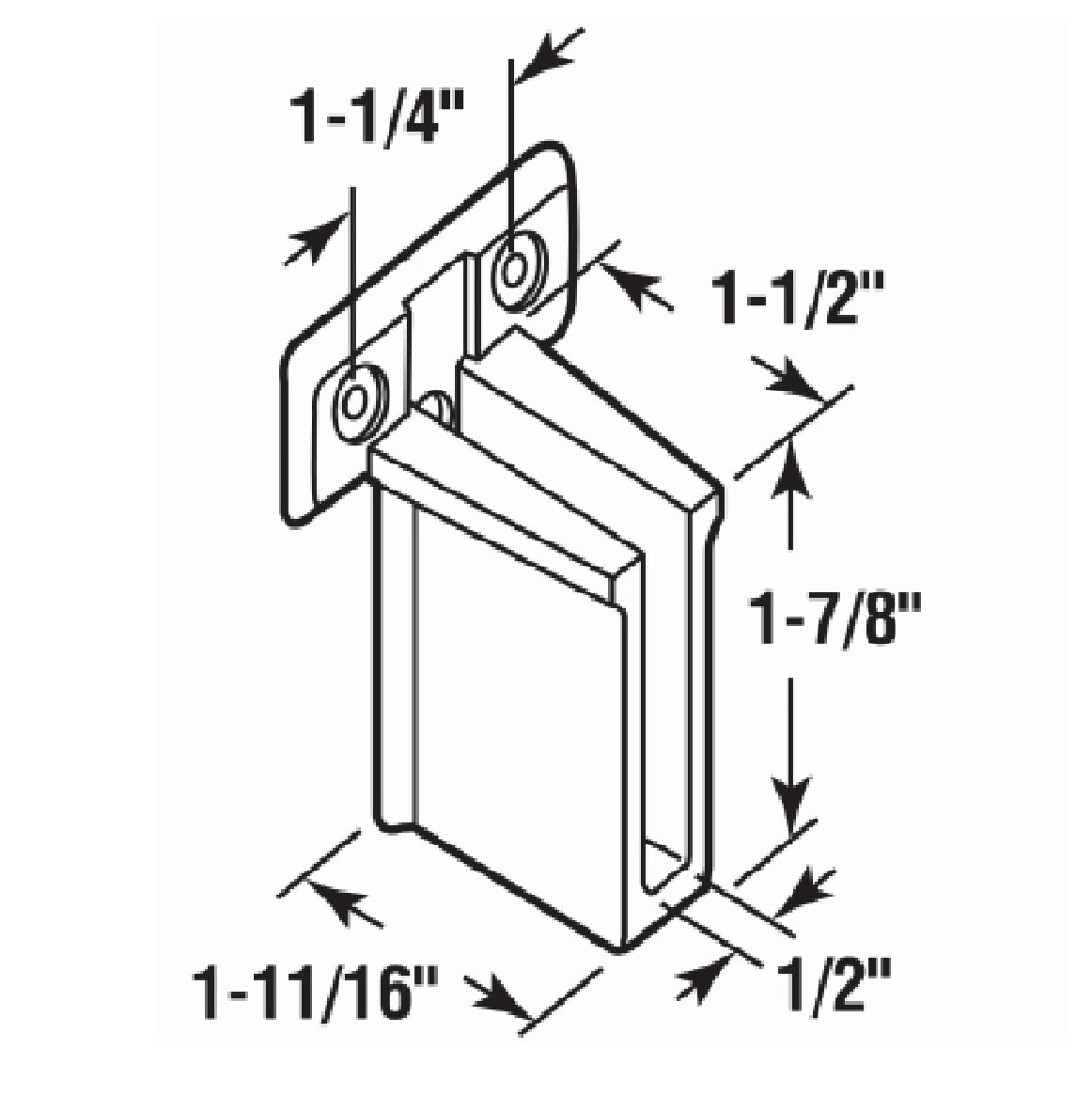 Prime-Line N 7016 Wire Shelf End Bracket, White