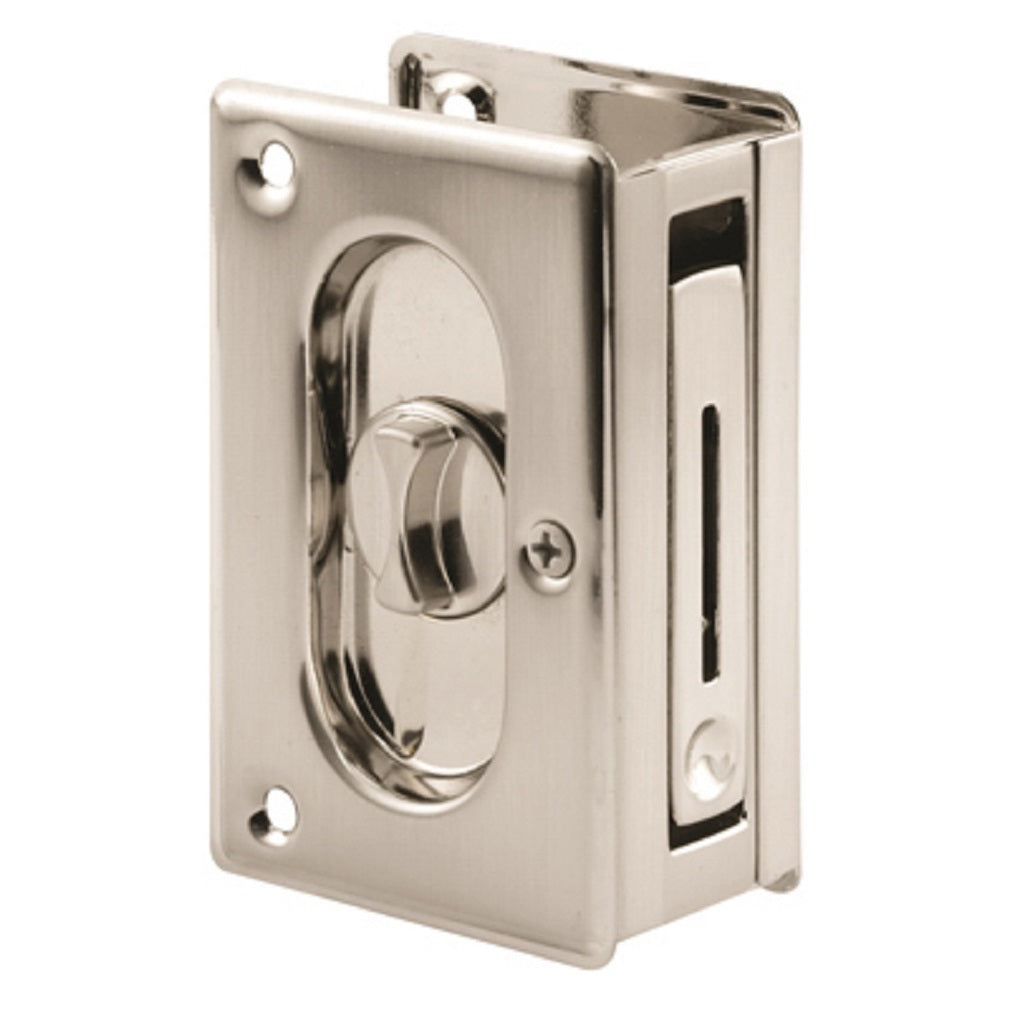 Prime Line 164512 Pocket Door Privacy Lock Door Pull, Solid Brass