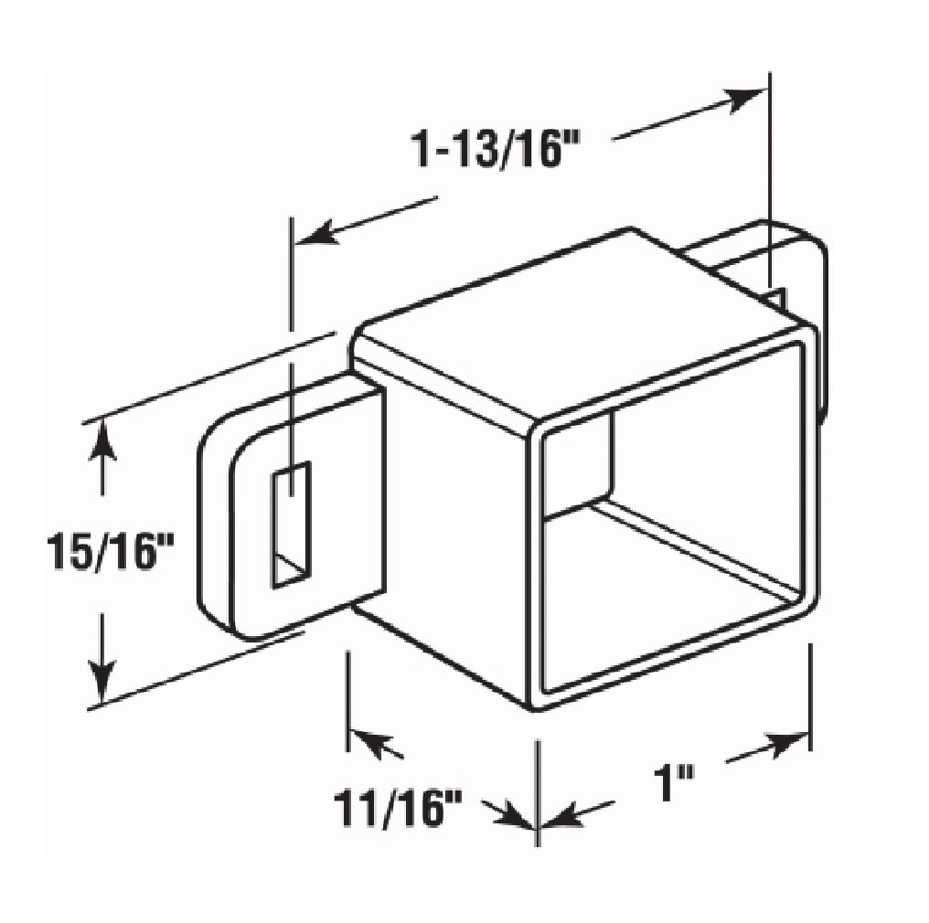 Prime Line R 7143 Drawer Track Backplate, Plastic