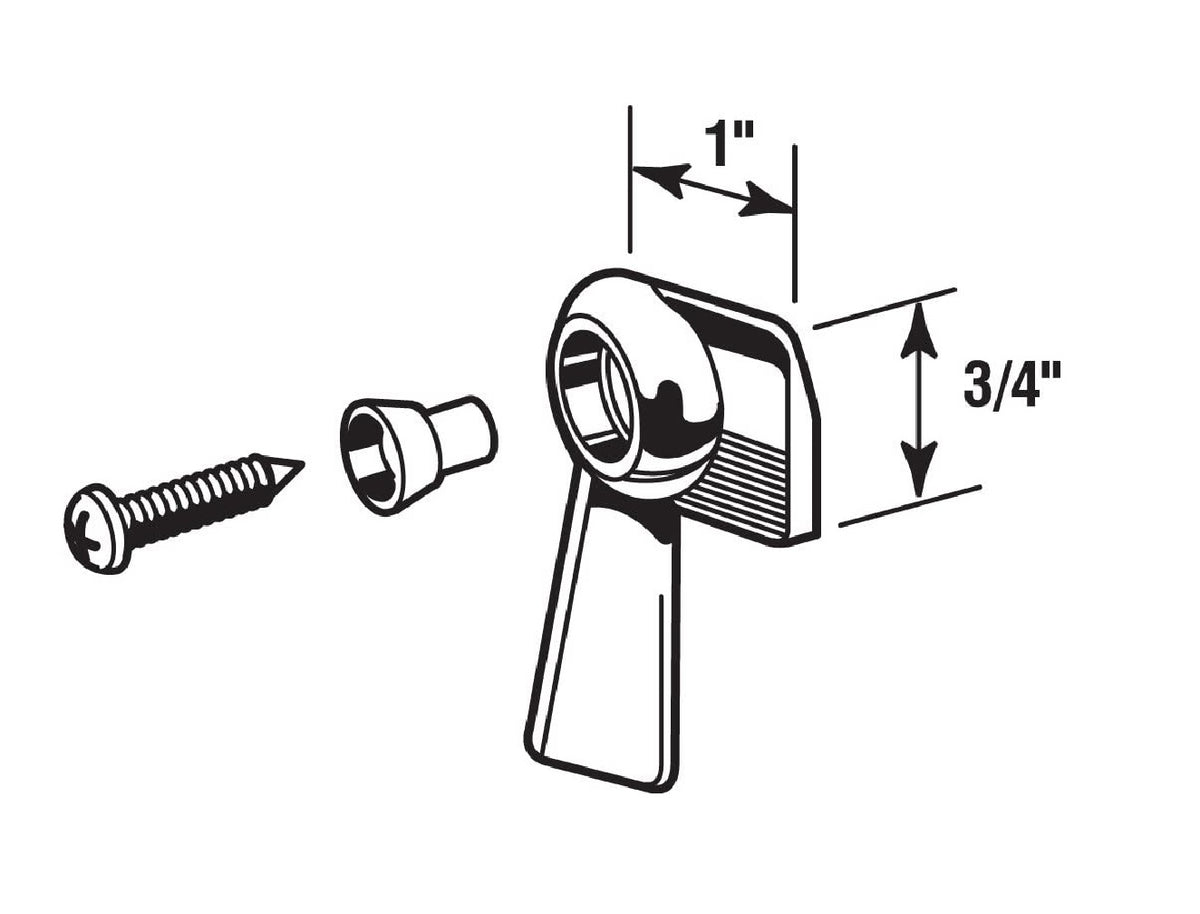 Prime-Line R 7077 Sliding Window Sash Lock, Chrome