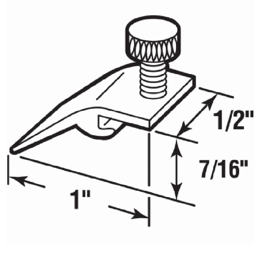 Prime Line T 8730 Storm Door Panel Clip, 7/16 Inch