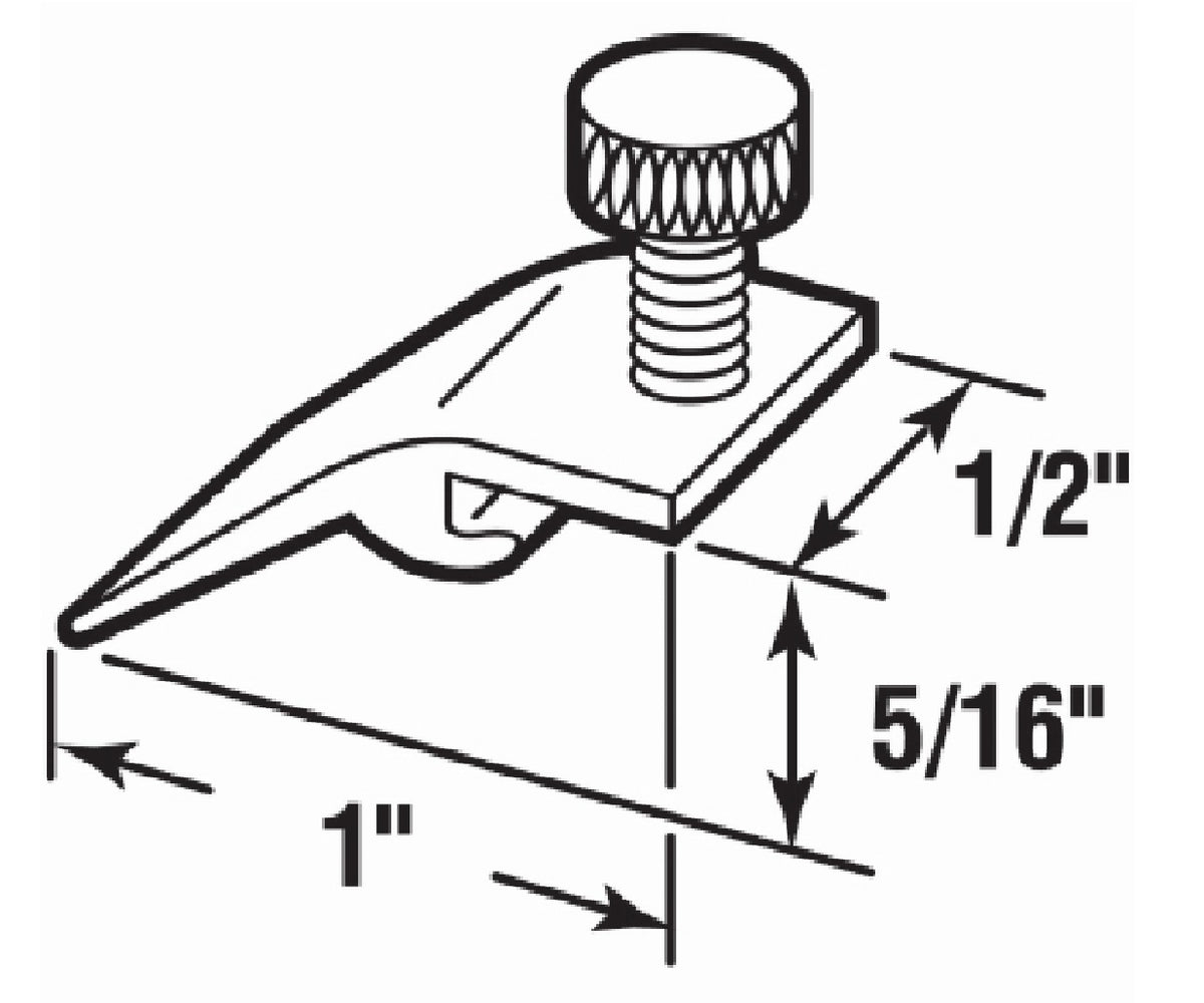 Prime-Line T 8727 Storm Door Self Locking Panel Clip, White