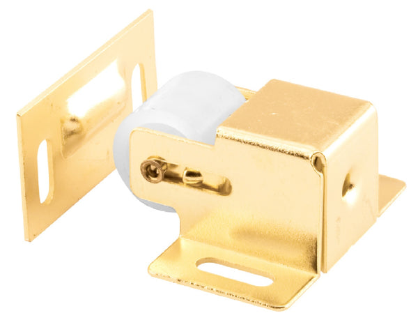 Prime Line U 9047 Cabinet & Closet Door Roller Catch, Brass