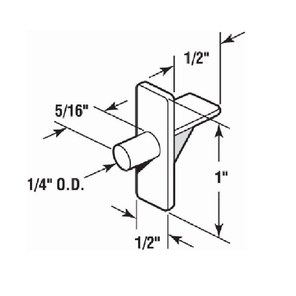 Prime-Line U 9258 Shelf Support Peg, Beige