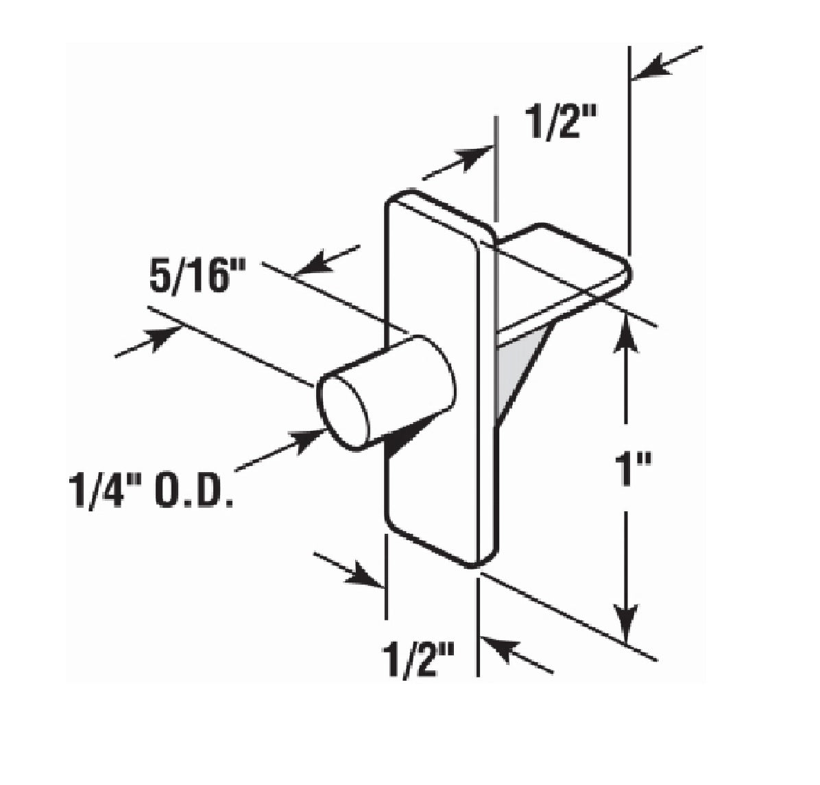 Prime-Line U 10137 Shelf Support Peg, Brown, Plastic