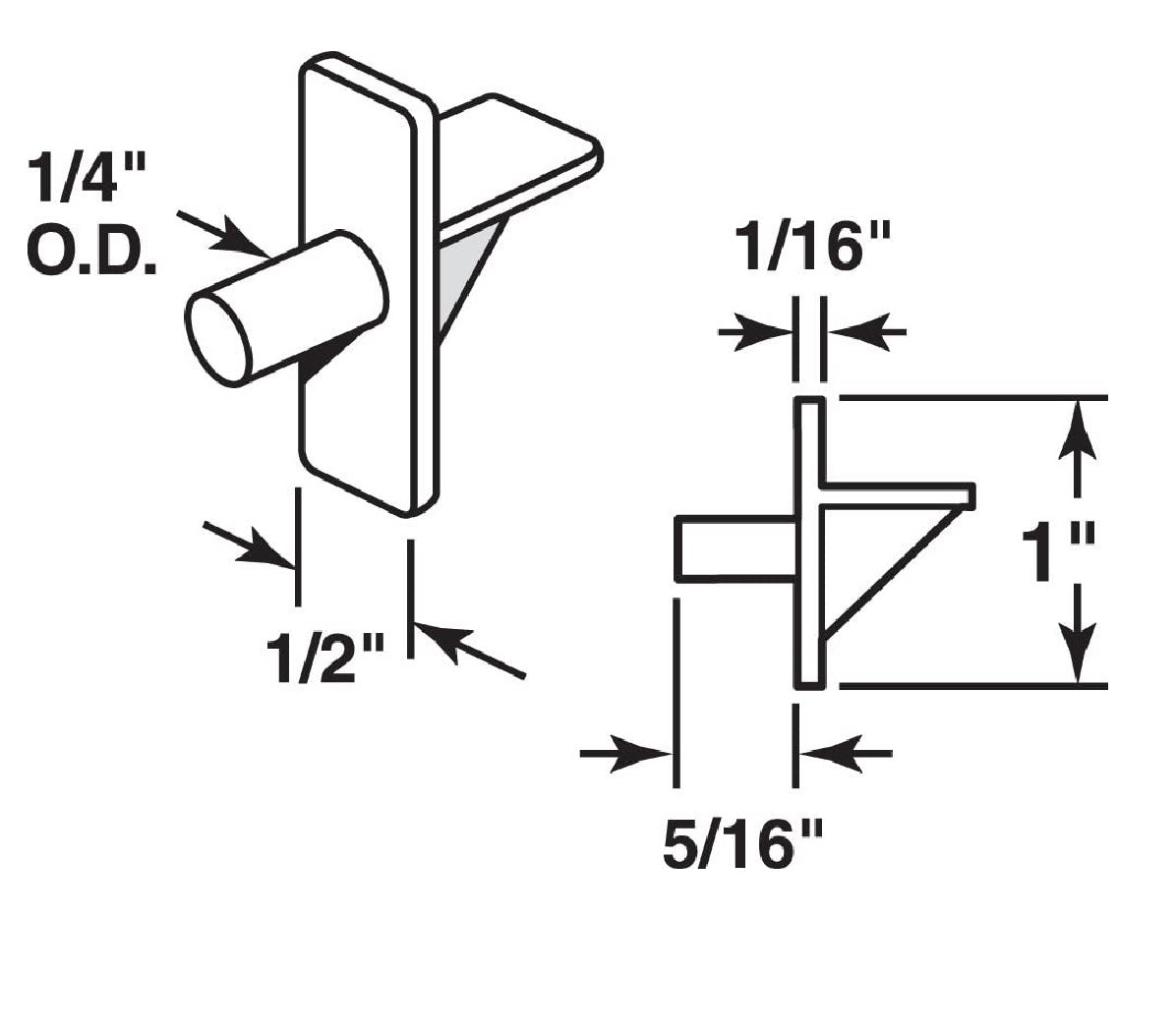 Prime-Line U 10138 Shelf Support Peg, White