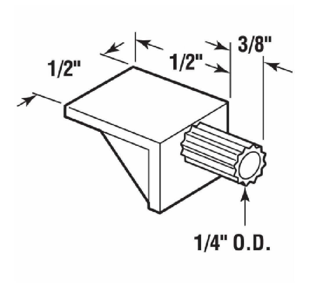 Prime-Line U 10144 Shelf Support Pegs, Plastic, Clear