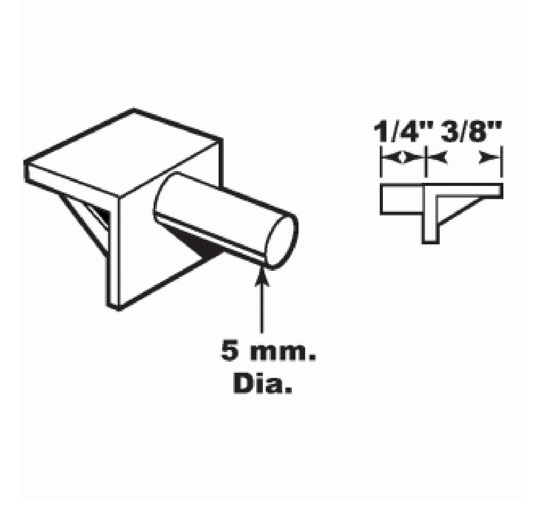 Prime-Line U 10142 Shelf Support Pegs, White, Plastic