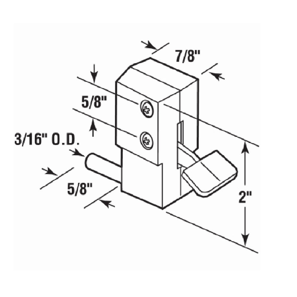 Prime-Line U 9877 Step-on Sliding Patio Door Lock, Gray