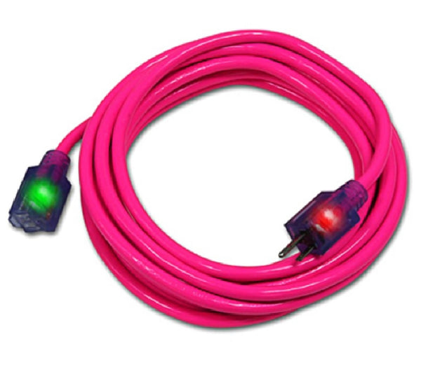 Pro Glo D17335025 Lighted Extension Cord with CGM, Pink
