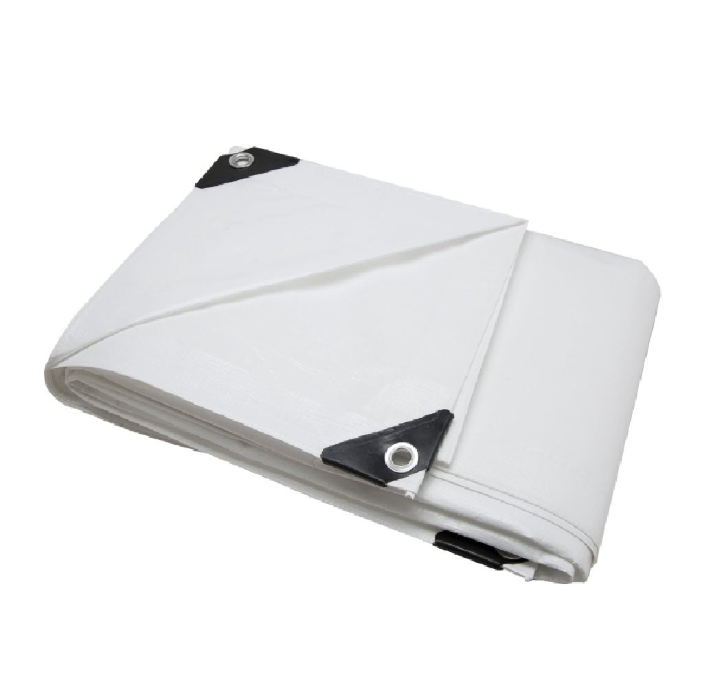 ProSource TW1224 Tarp, Plastic, White