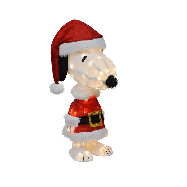 Product Works 46345 3D Peanuts Snoopy Christmas Yard Decoration, Red