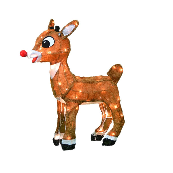 Product Works 46438 3D Rudolph The Red Nosed Reindeer Christmas Yard Decoration, 18 Inch