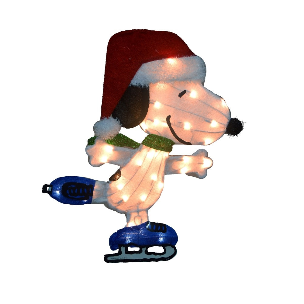 Product Works 86214_L2D 2D Peanuts Snoopy Christmas Yard Decoration, 24 Inch