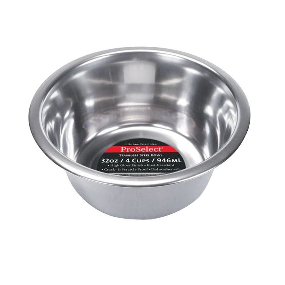 Proselect ZW150 32/5661 Pet Feeding Dish, Stainless Steel