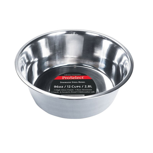 Proselect ZW150 98/56630 Pet Feeding Dish, Stainless Steel