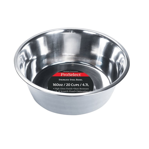 Proselect ZW150 98/56670 Pet Feeding Dish, Stainless Steel