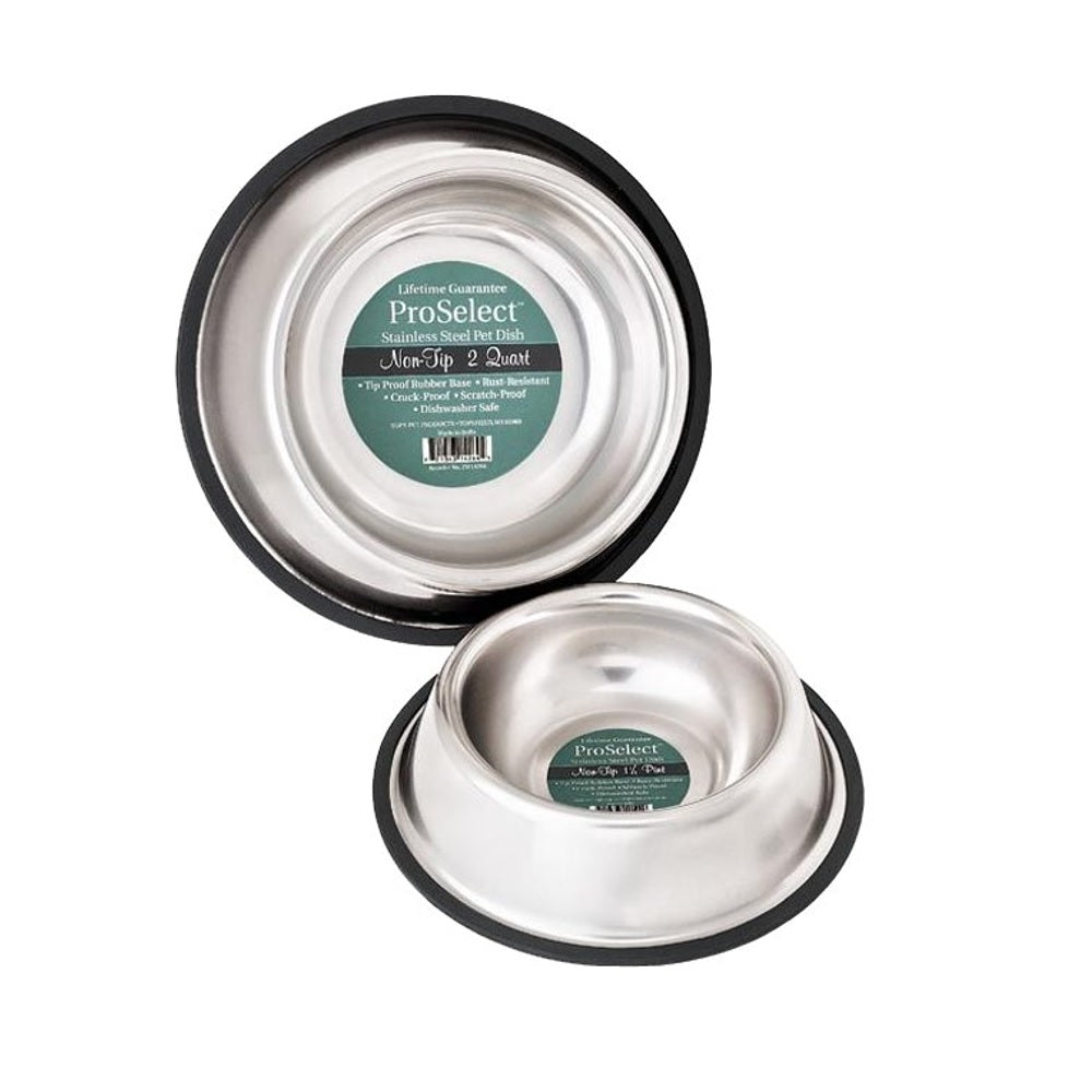 Proselect ZW142 16/57616 Pet Feeding Dish, Stainless Steel