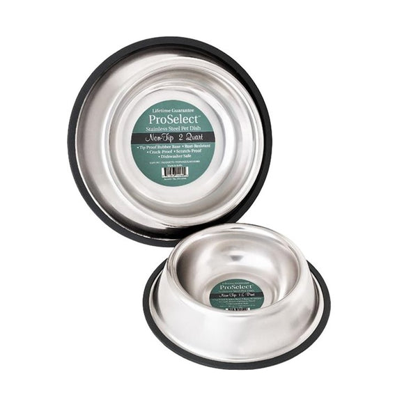 Proselect ZW142 16/57616 Pet Feeding Dish, Stainless Steel