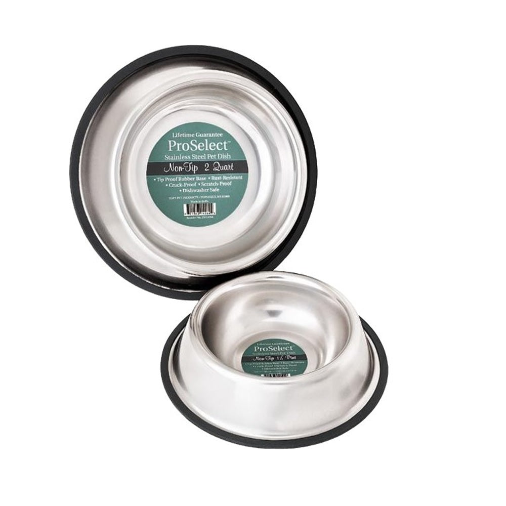 Proselect ZW142 24/57624 Pet Feeding Dish, Stainless Steel
