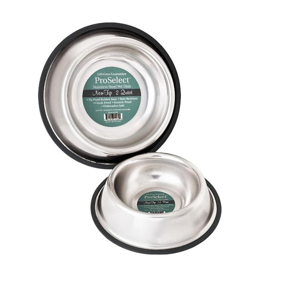 Proselect ZW142 96/57696 Pet Feeding Dish, Stainless Steel