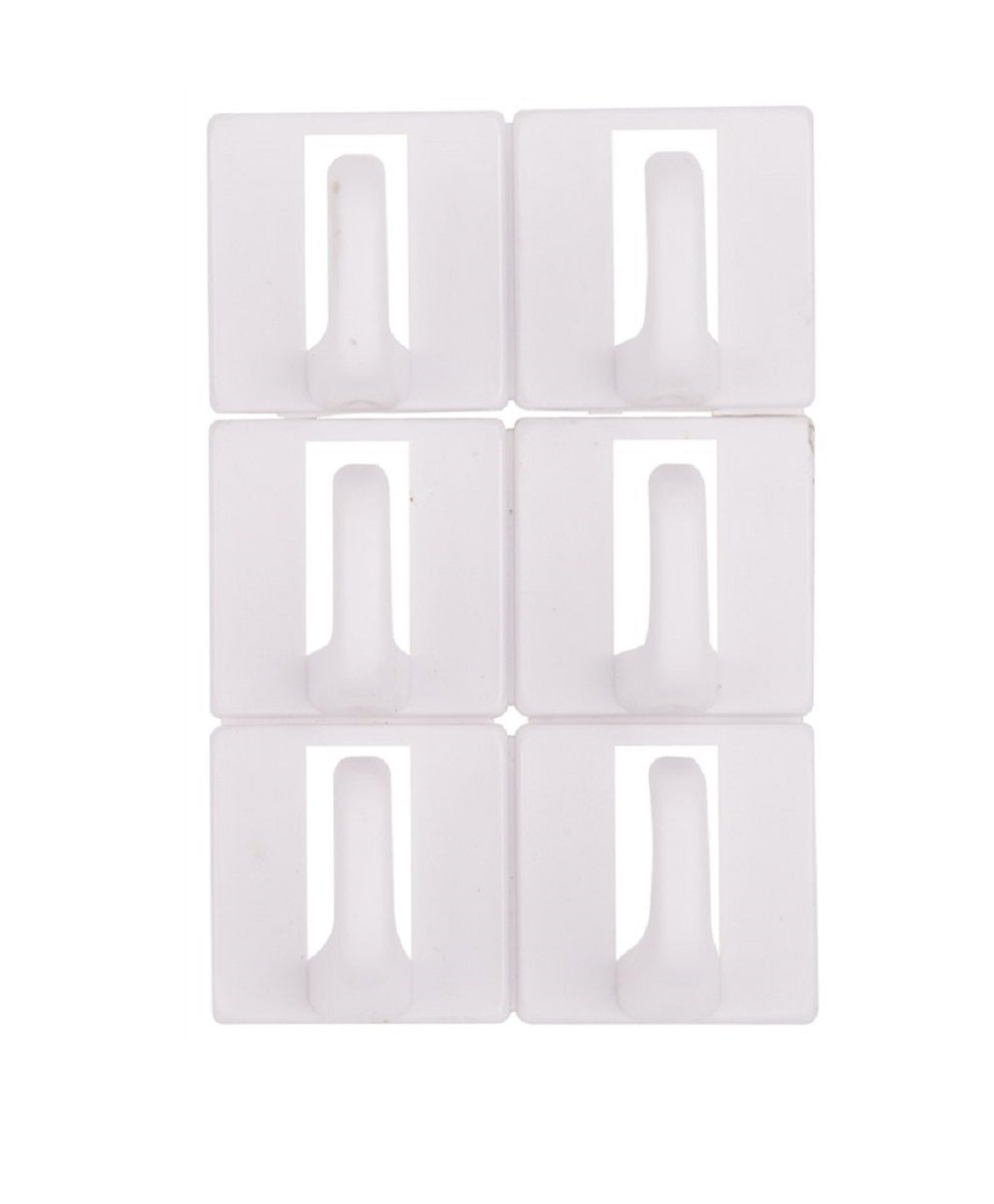 Prosource PH-122299-PS Self  Adhesive  Cup Hooks, White, Plastic