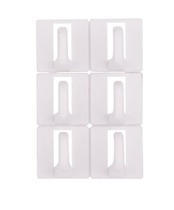 Prosource PH-122299-PS Self  Adhesive  Cup Hooks, White, Plastic