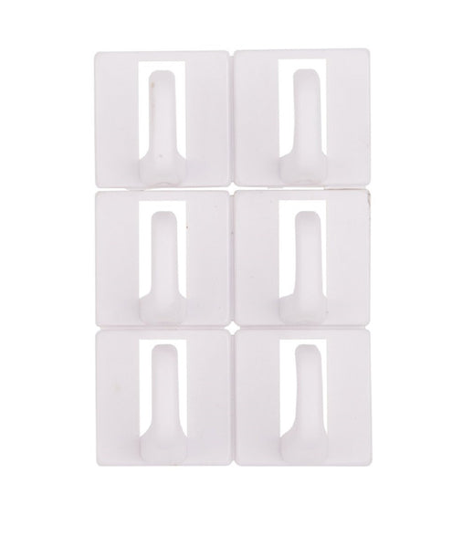 Prosource PH-122299-PS Self  Adhesive  Cup Hooks, White, Plastic