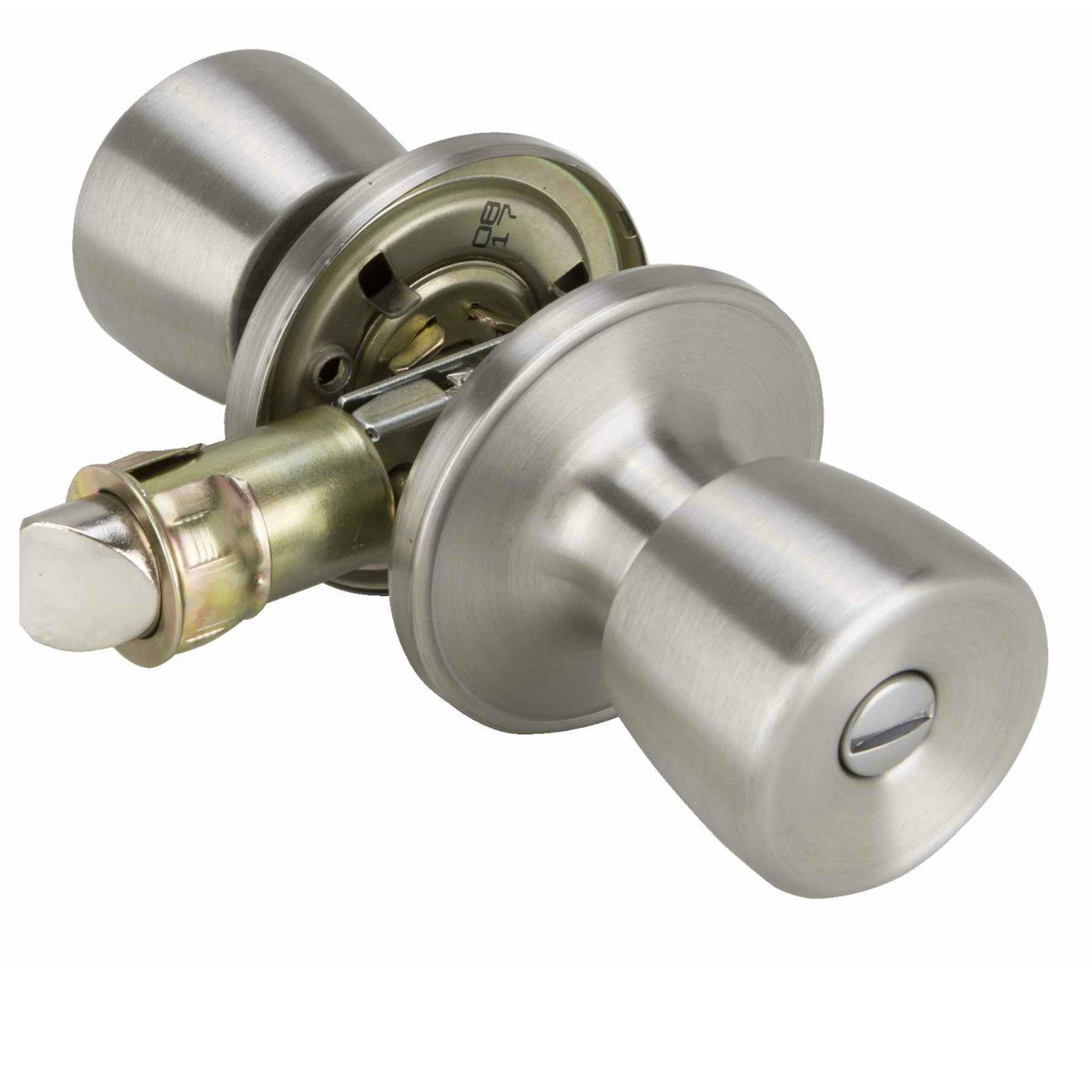 Prosource T-5764SS-BK Mobile Home Privacy Lockset, Stainless Steel