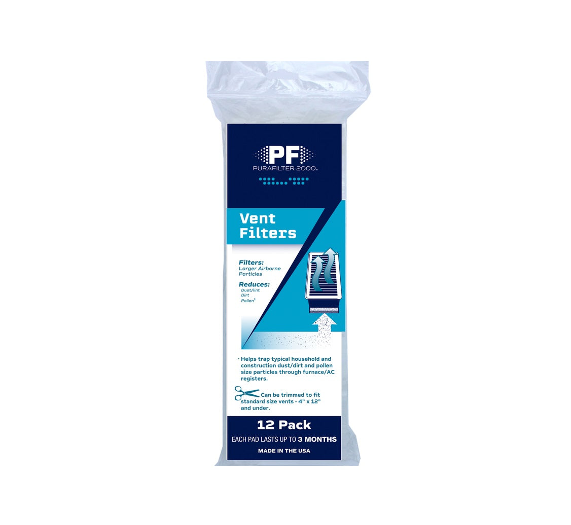 Protect Plus Air PFVENT-12 Purafilter 2000 Rectangular Vent Filter, 4 inches x 12 inches