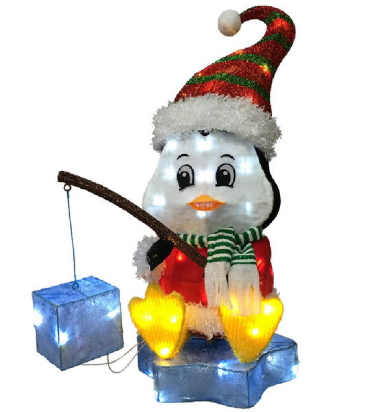Puleo 75-YD0139L Penguin Lighted W/45 Led, 30 Inch