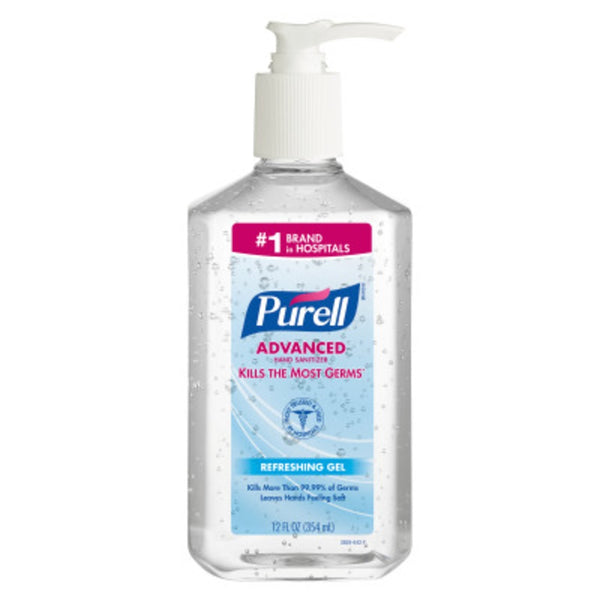 Purell 3659-12 Advanced Hand Sanitizer Refreshing Gel, 12 Fl. Oz