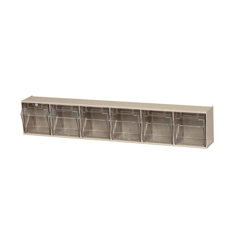 Quantum RQTB306IV Tip Out Bin, Polystyrene, Clear