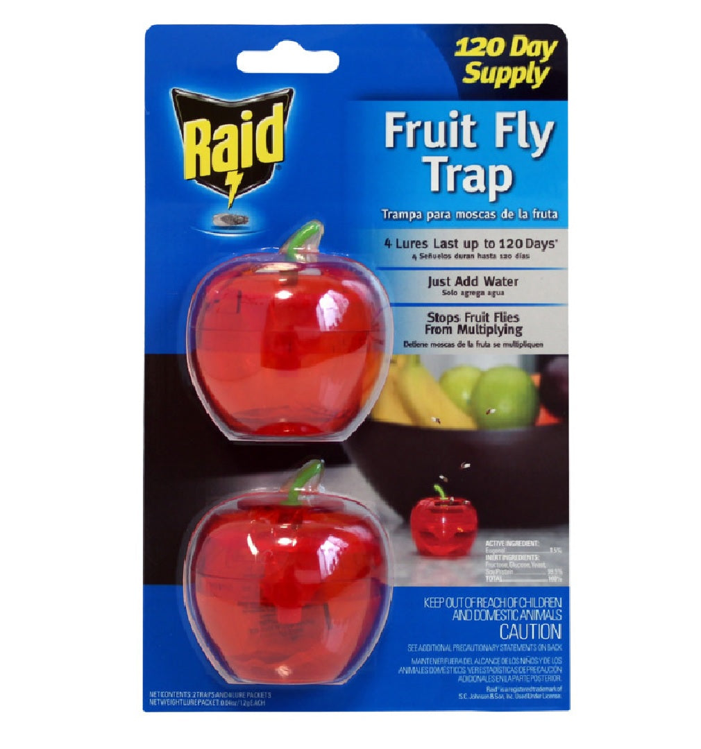 Raid 2PK-FFTA-RAID Fruit Fly Trap, Solid Pack