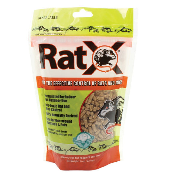 RatX 620100-6D Rodent Bait For Rats and Mice Granule, 8 Ounce