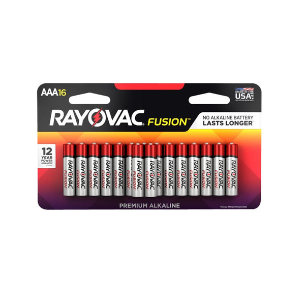 Rayovac 824-16LTFUSK FUSION AAA Batteries, 1.5 Volts