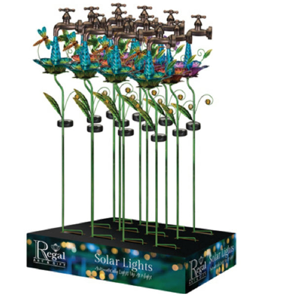 Regal Art & Gift 51385 Waterdrop Solar Stake with Lights