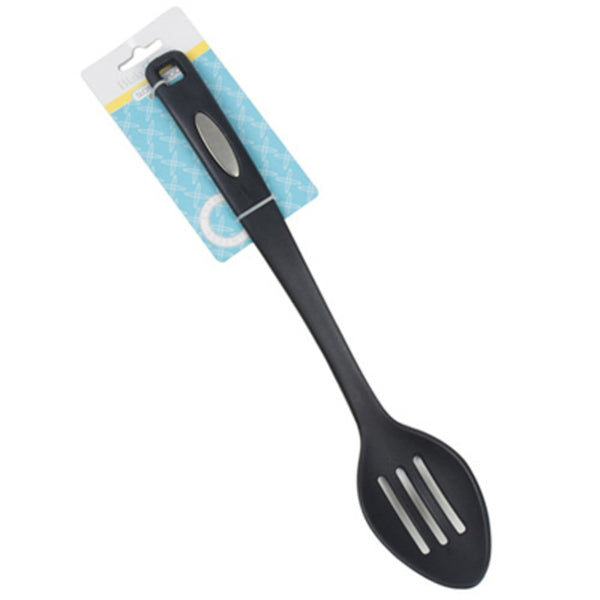 Regent G25449N-24 Slotted Spoon, Black