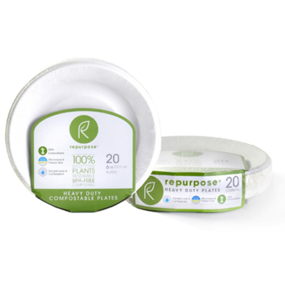 Repurpose RPR.BP620.MP24 Compostable Plates, 6 Inch