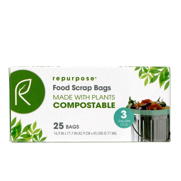 Repurpose RPR.TRS.325.MP20 Compostable Tall Kitchen Bags, 3 Gallon