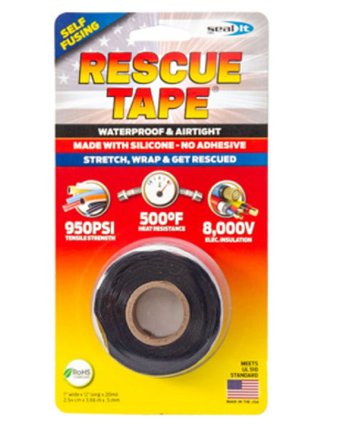 Rescue Tape RT12012BBL Silicone Repair Tape, 1 Inch x 12 Feet