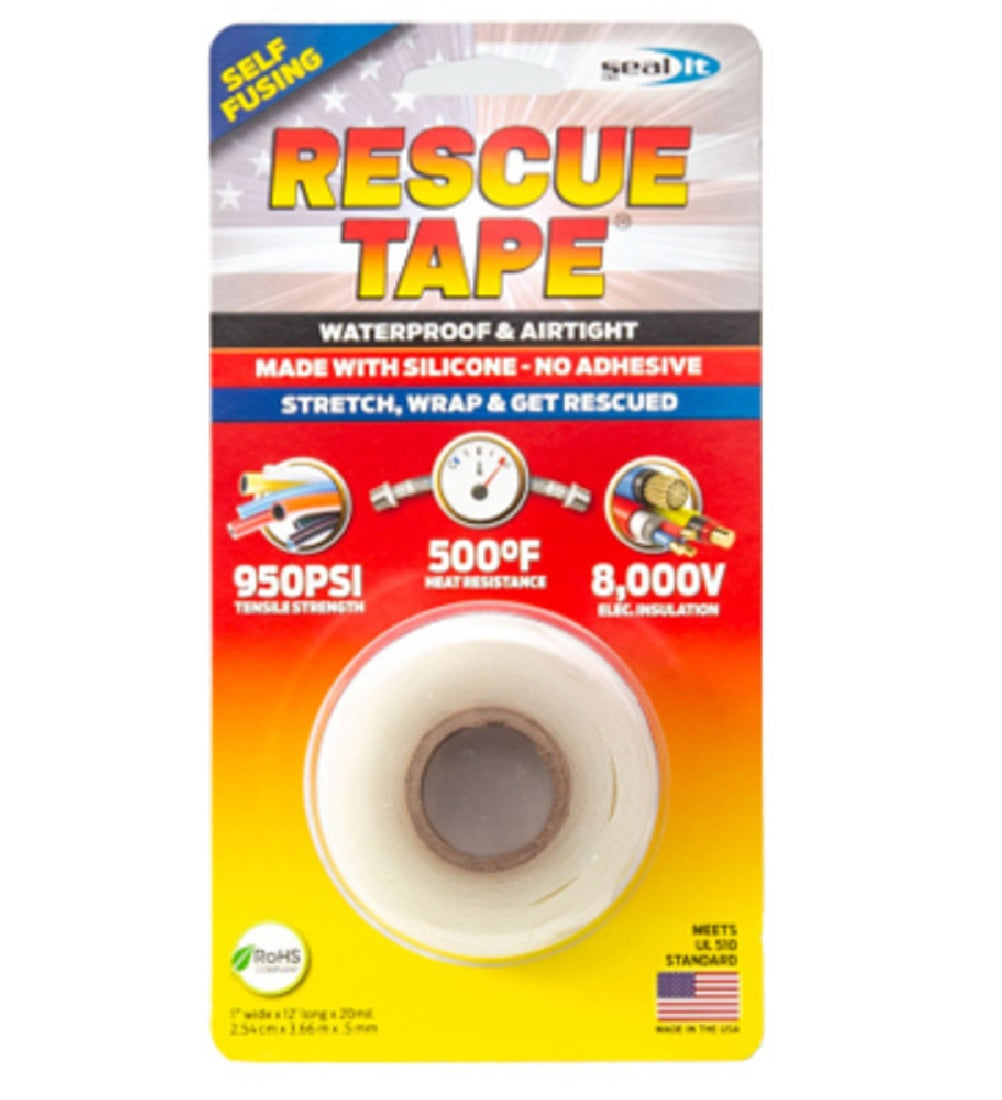 Rescue Tape RT12012BCL Silicone Repair Tape, 1 Inch x 12 Feet