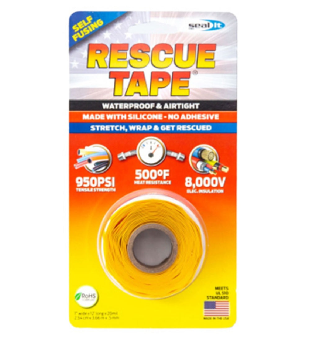 Rescue Tape RT12012BYE Silicone Repair Tape, 1 Inch x 12 Feet