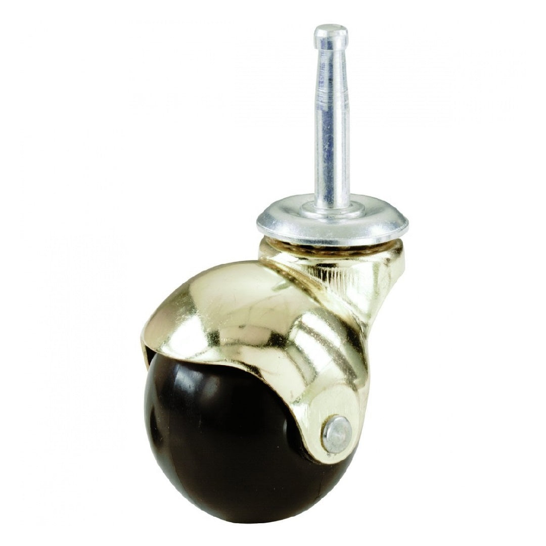 Richelieu America  F28818TV Black Wheel With Brass Hood Caster, 2"
