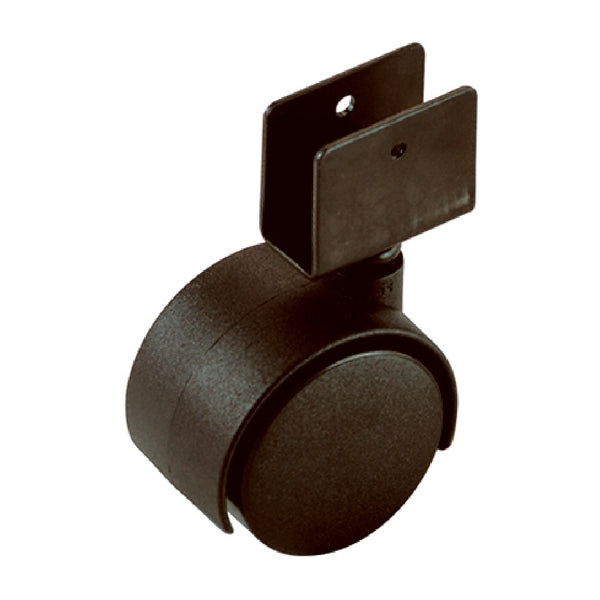 Richelieu America F22625TV Dual Wheel Caster With U-Bracket, 1-5/8", Black