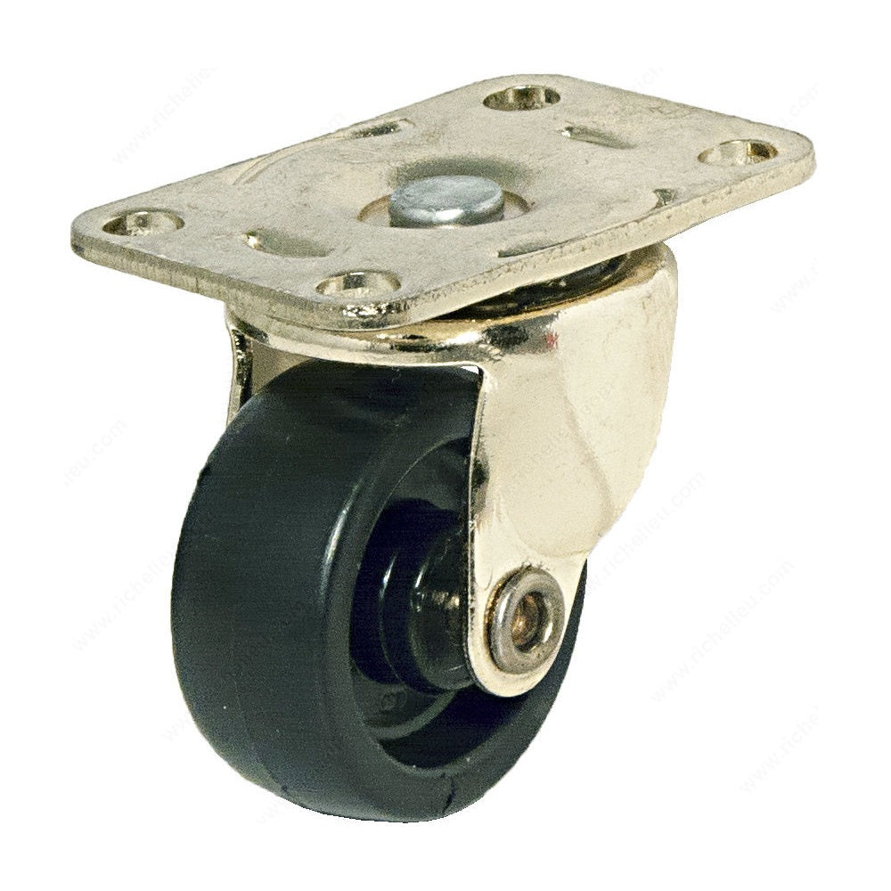 Richelieu America  F24407TV Light-Duty Furniture Caster, 1-1/4", Black